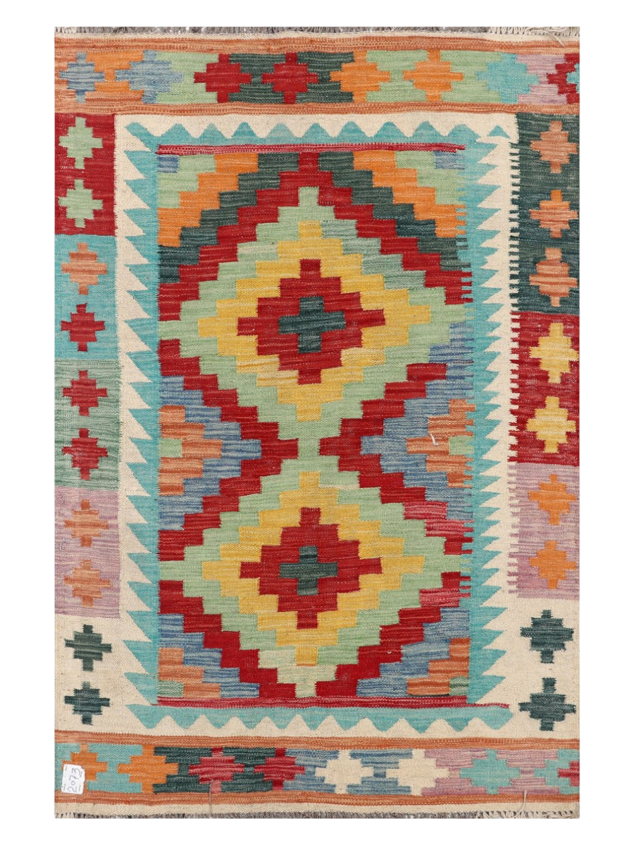 Maimana Kilim - 160 × 106 cm (5'3" x 3'6")