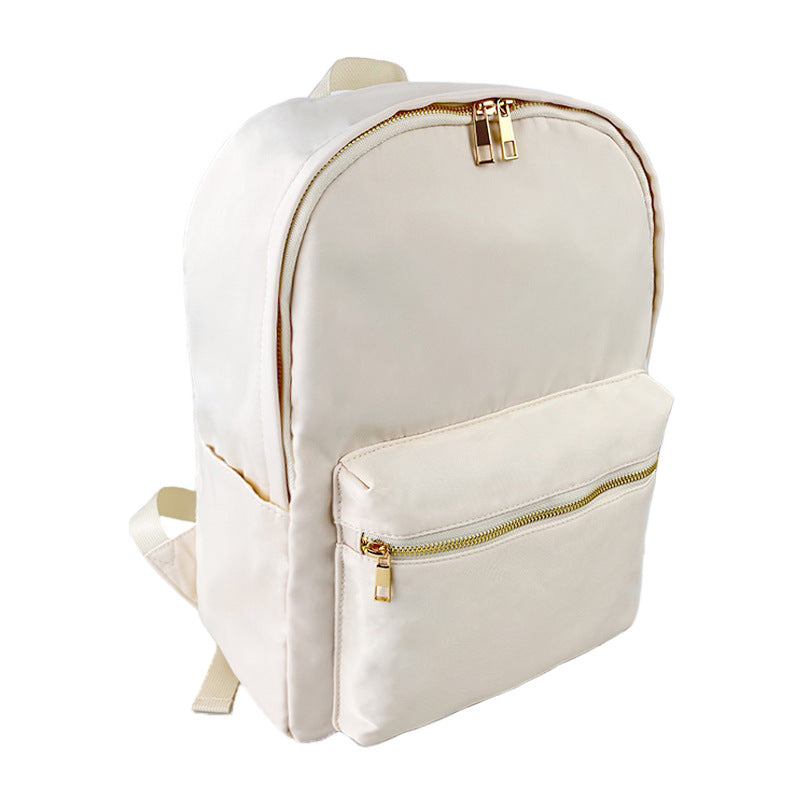 Cross-border Backpack Nylon Waterproof Rainbow Plaid Backpack Advanced Sense Niche Design Large Capacity Portable Backpack