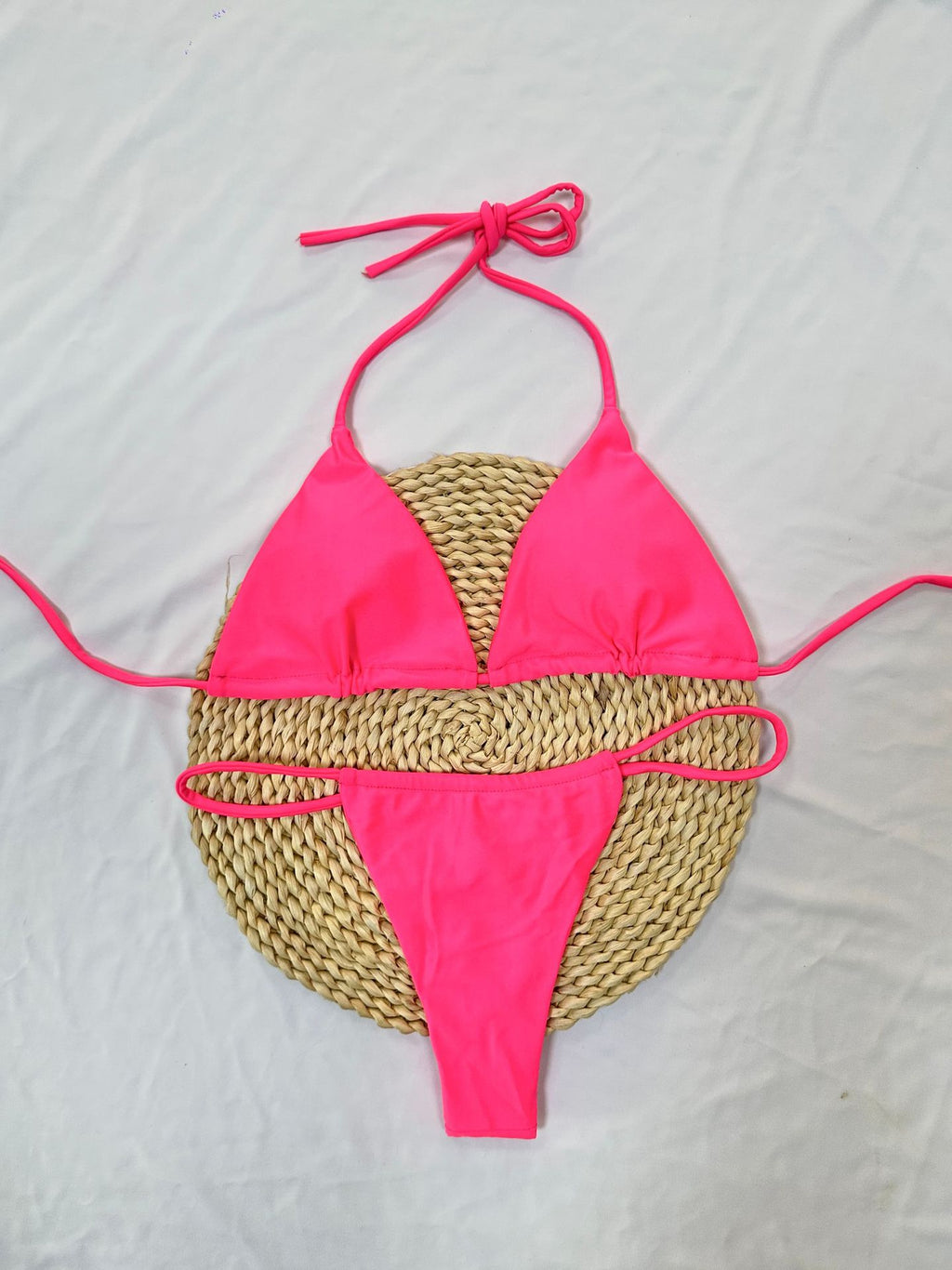 New European and American Export Swimwear Pure Color Three-Point Women's Swimsuit Sexy Split Bikini Spot Wholesale Bikini