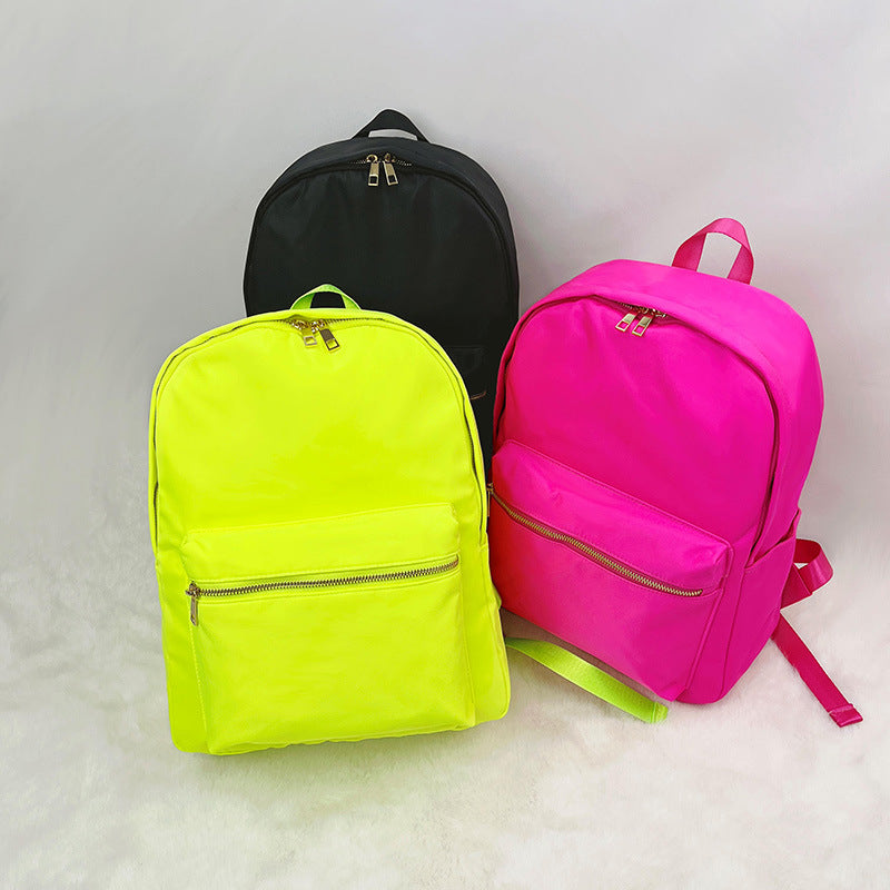 In stock waterproof backpack casual schoolbag large capacity high quality simple backpack school nylon storage bag