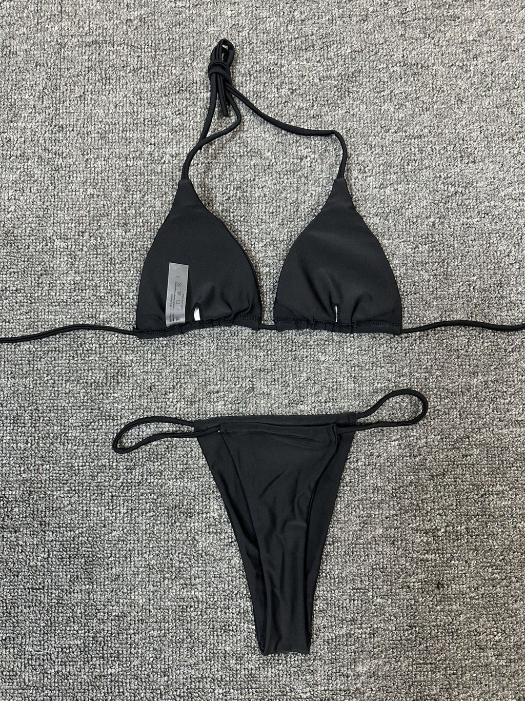 New European and American Export Swimwear Pure Color Three-Point Women's Swimsuit Sexy Split Bikini Spot Wholesale Bikini
