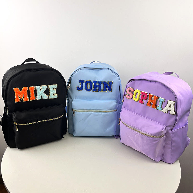 In stock waterproof backpack casual schoolbag large capacity high quality simple backpack school nylon storage bag
