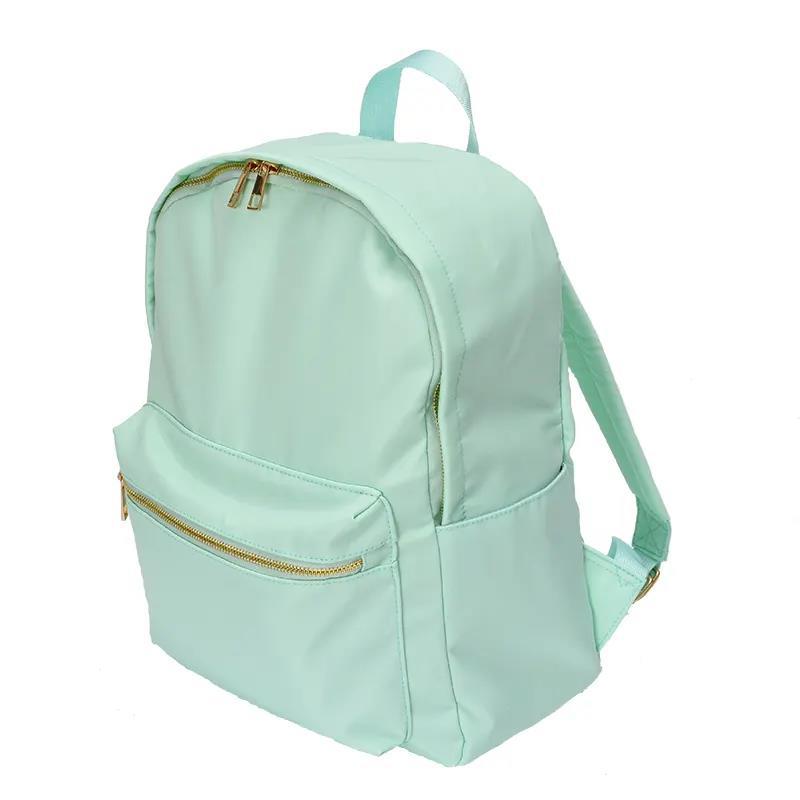 Cross-border Backpack Nylon Waterproof Rainbow Plaid Backpack Advanced Sense Niche Design Large Capacity Portable Backpack